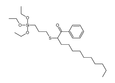 1-phenyl-2-(3-triethoxysilylpropylsulfanyl)dodecan-1-one结构式