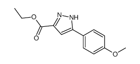 Ethyl 5-(4-methoxyphenyl)-1H-pyrazole-3-carboxylate结构式