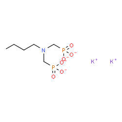 dipotassium dihydrogen [(butylimino)bis(methylene)]bisphosphonate structure