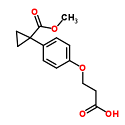 3-{4-[1-(Methoxycarbonyl)cyclopropyl]phenoxy}propanoic acid Structure