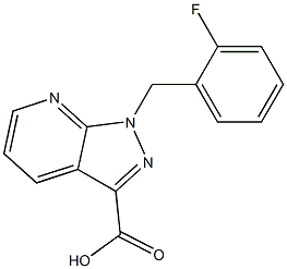 1-(2-fluorobenzyl)-1H-pyrazolo[3,4-b]pyridine-3-carboxylic acid structure