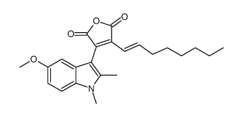 3-(5-methoxy-1,2-dimethyl-1H-indol-3-yl)-4-[(E)-oct-1-enyl]furan-2,5-dione Structure
