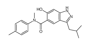 5-[N-(4-methylphenyl)-N-methylaminocarbonyl]-3-isobutyl-6-hydroxy-1H-indazole Structure