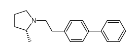 (R)-1-(2-biphenyl-4-yl-ethyl)-2-methyl-pyrrolidine结构式