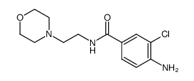 4-amino-3-chloro-N-(2-morpholin-4-ylethyl)benzamide结构式