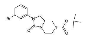 Tert-butyl 2-(3-bromophenyl)-3-oxohexahydroimidazo[1,5-a]pyrazine-7(1H)-carboxylate结构式