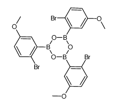 tris(2-bromo-5-methoxy phenyl)boroxine结构式