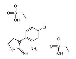 5-chloro-2-(2-imino-1,3-thiazolidin-3-yl)aniline,ethanesulfonic acid结构式