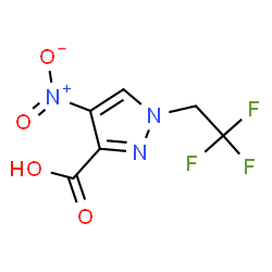 4-Nitro-1-(2,2,2-trifluoroethyl)-1H-pyrazole-3-carboxylic acid结构式