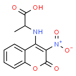 2-(3-NITRO-2-OXO-2 H-CHROMEN-4-YLAMINO)-PROPIONIC ACID Structure