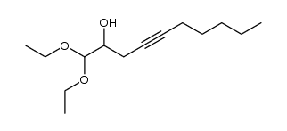 2-hydroxydec-4-yn-1-al diethyl acetal Structure