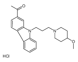 1-[9-[3-(4-methoxypiperidin-1-ium-1-yl)propyl]carbazol-2-yl]ethanone,chloride Structure