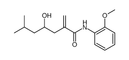 4-hydroxy-N-(2-methoxyphenyl)-6-methyl-2-methyleneheptanamide结构式
