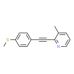 1-(4-(methylthio)phenyl)-2-(3-methyl-2-pyridyl)acetylene structure