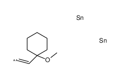 [2-(1-methoxycyclohexyl)-1-trimethylstannylethenyl]-trimethylstannane Structure