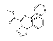 (Z)-methyl 2-(5-phenyl-1H-1,2,3-triazol-1-yl)-2-(2-phenylhydrazono)acetate结构式