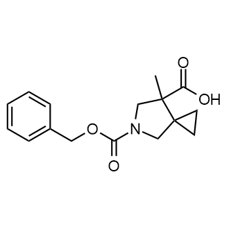 5-((苄氧基)羰基)-7-甲基-5-氮杂螺[2.4]庚烷-7-羧酸结构式