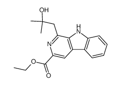 1-(2'-hydroxy-2'-methylpropyl)-3-(ethoxycarbonyl)-β-carboline Structure