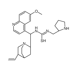 N-[(8α,9S)-6'-Methoxycinchonan-9-yl]-N'-[(2S)-2-pyrrolidinylmethyl]-Thiourea Structure