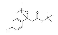 S-tert-butyl (R)-3-(4-bromophenyl)-3-dimethylsilyloxybutanethioate Structure