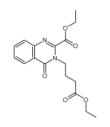 4-[2-(Ethoxycarbonyl)-3,4-dihydro-4-oxochinazolin-3-yl]buttersaeure-ethylester Structure