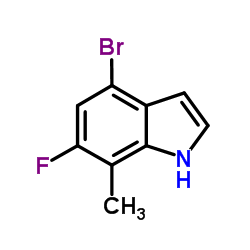4-Bromo-6-fluoro-7-methyl-1H-indole结构式