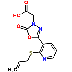{5-[2-(Allylsulfanyl)-3-pyridinyl]-2-oxo-1,3,4-oxadiazol-3(2H)-yl}acetic acid Structure