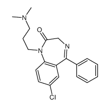 1,3-Dihydro-7-chloro-1-[3-(dimethylamino)propyl]-5-phenyl-2H-1,4-benzodiazepin-2-one结构式