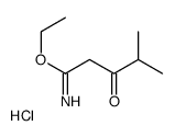 ethyl 4-methyl-3-oxopentanimidate,hydrochloride Structure