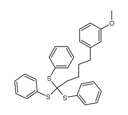 5-(m-methoxyphenyl)-1,1,1-tris(phenylthio)pentane Structure