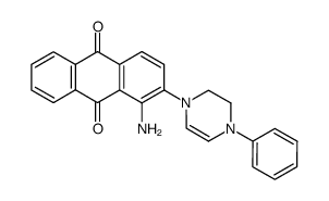 1-amino-2-(4-phenyl-2,3-dehydropiperazino)-9,10-anthraquinone结构式