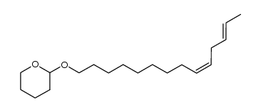 1-[(tetrahydro-2H-pyran-2-yl)oxy] 9Z,12E-tetradecadiene Structure