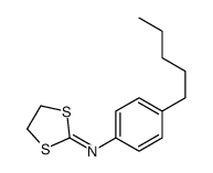 N-(4-pentylphenyl)-1,3-dithiolan-2-imine Structure
