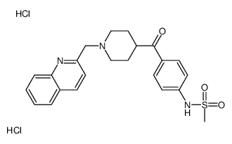 N-[4-[1-(quinolin-2-ylmethyl)piperidine-4-carbonyl]phenyl]methanesulfonamide,dihydrochloride Structure