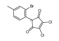 1-(2-bromo-4-methylphenyl)-3,4-dichloropyrrole-2,5-dione结构式