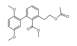 3-(2-acetoxyethyl)-2',5'-dimethoxybiphenyl-2-carboxylic acid methyl ester Structure