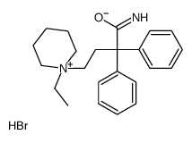 4-(1-ethylpiperidin-1-ium-1-yl)-2,2-diphenylbutanamide,bromide结构式