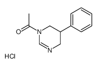 1-(5-phenyl-5,6-dihydro-4H-pyrimidin-1-yl)ethanone,hydrochloride Structure