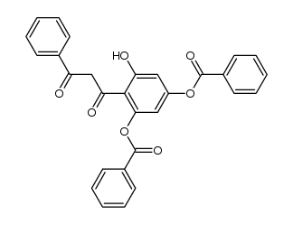 1-(2,4-bis-benzoyloxy-6-hydroxy-phenyl)-3-phenyl-propane-1,3-dione Structure