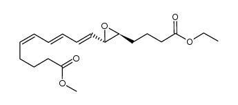 (5Z,7E,9E)-methyl 10-((2S,3S)-3-(4-ethoxy-4-oxobutyl)oxiran-2-yl)deca-5,7,9-trienoate Structure