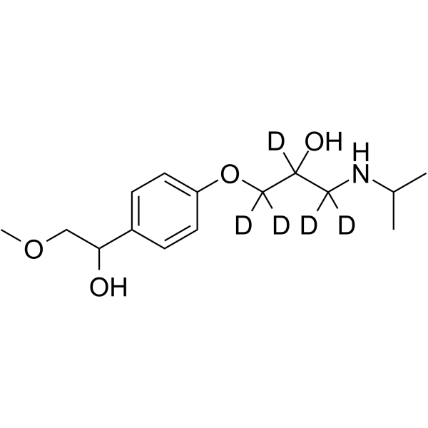 α-Hydroxy Metoprolol-d5 (Mixture of Diastereomers) Structure