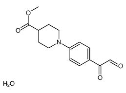 METHYL 1-(4-(2-OXOACETYL)PHENYL)PIPERIDINE-4-CARBOXYLATE HYDRATE Structure