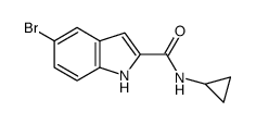 5-bromo-N-cyclopropyl-1H-indole-2-carboxamide结构式