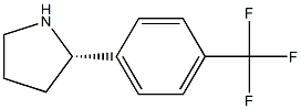 (S)-2-(4-(三氟甲基)苯基)吡咯烷结构式