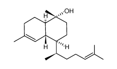 (1R)-4β-[(R)-6-Methyl-5-hepten-2-yl]-1,2,3,4,4aβ,7,8,8aα-octahydro-1,6-dimethylnaphthalen-1α-ol结构式