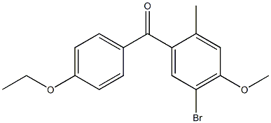 (5-bromo-4-methoxy-2-methylphenyl)(4-ethoxyphenyl)methanone结构式