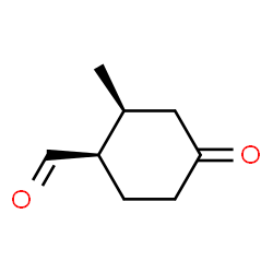 Cyclohexanecarboxaldehyde, 2-methyl-4-oxo-, cis- (9CI) structure