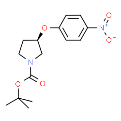 (R)-tert-Butyl 3-(4-nitrophenoxy)pyrrolidine-1-carboxylate结构式