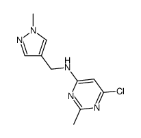 6-chloro-2-methyl-N-((1-methyl-1H-pyrazol-4-yl)methyl)pyrimidin-4-amine结构式