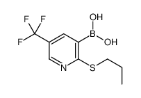 2-(Propylthio)-5-(trifluoromethyl)pyridin-3-ylboronic acid structure